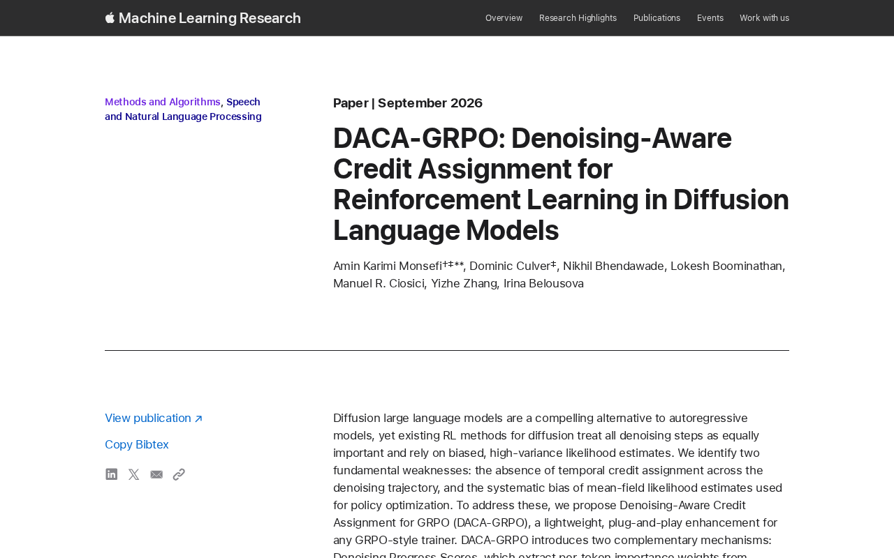 DACA-GRPO:为扩散语言模型强化学习引入去噪感知信用分配