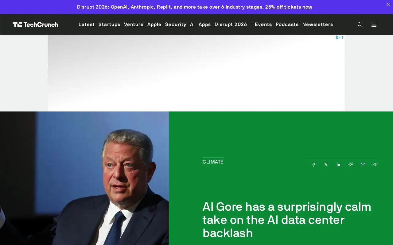 Al Gore on the AI Data Center Controversy: Carbon Emissions Aren't My Biggest Concern