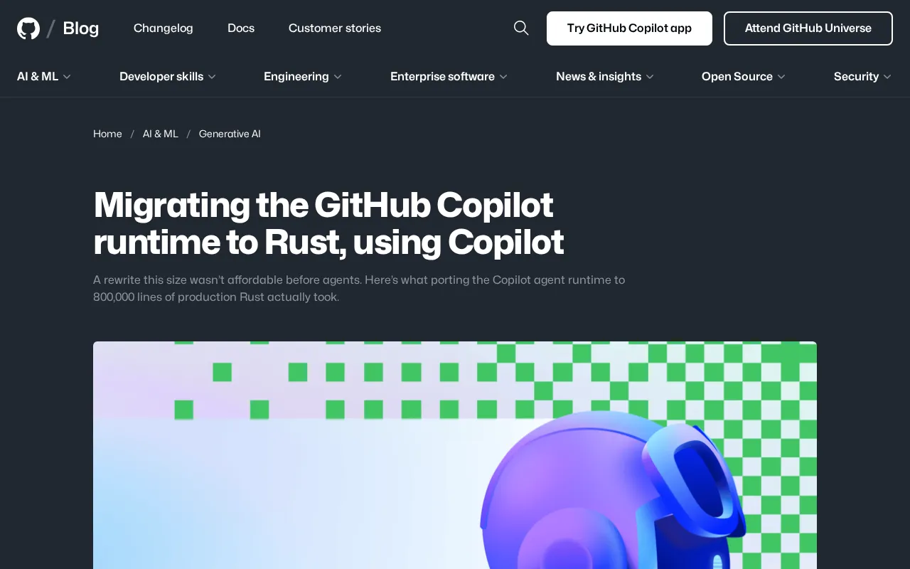 GitHub Used Copilot to Migrate Its Runtime to Rust: Lessons from 800,000 Lines of Code