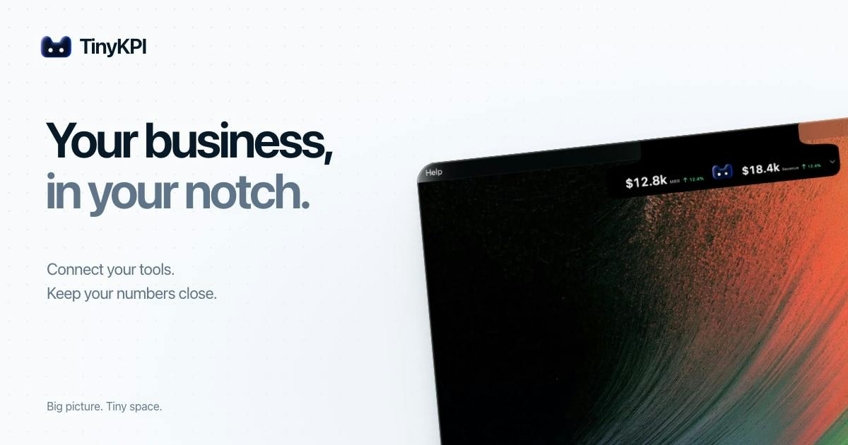 TinyKPI: Bringing Your Business Dashboard Into the MacBook Notch