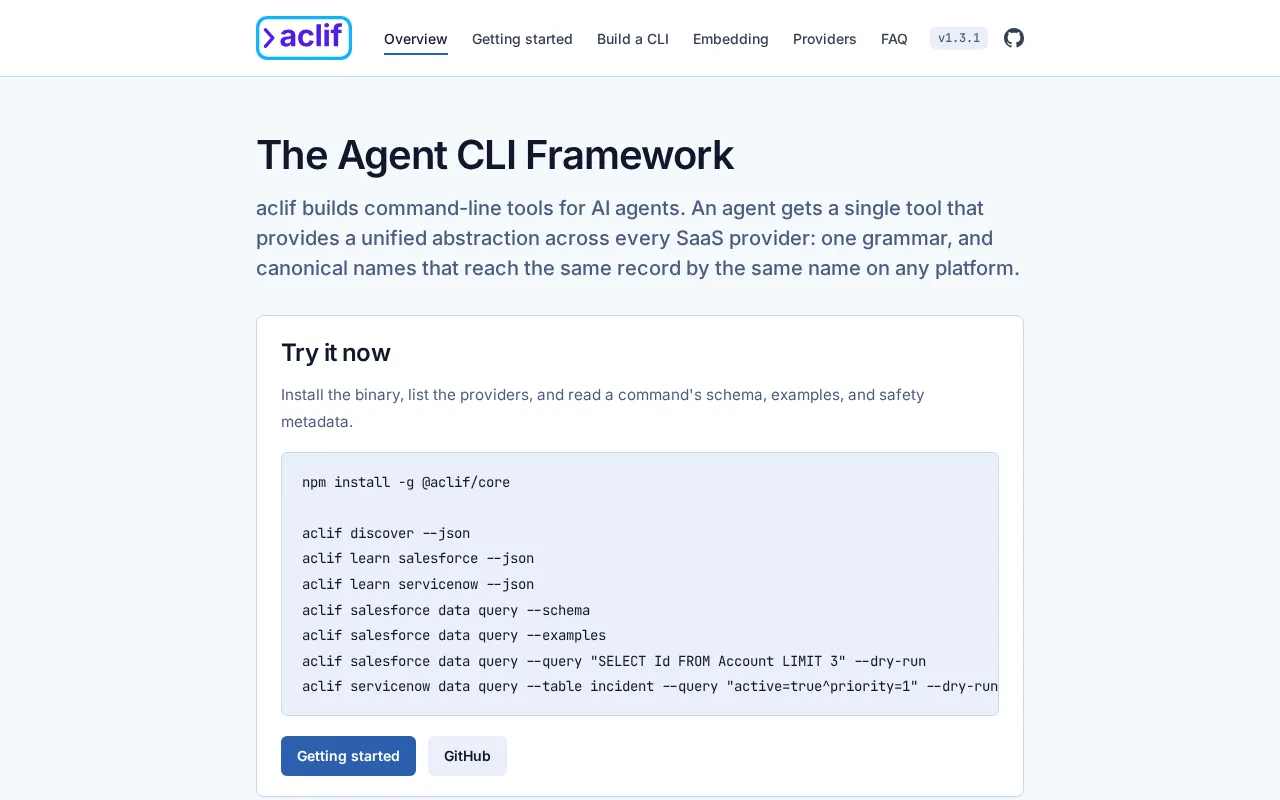 Aclif: A Unified CLI Framework Designed for AI Agents