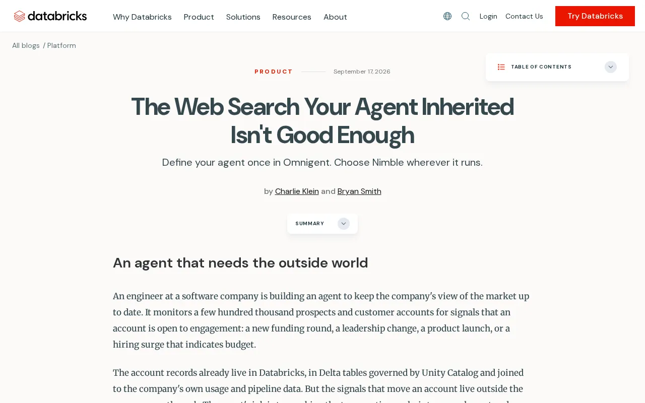 Why the Web Search AI Agents Inherit Isn't Good Enough