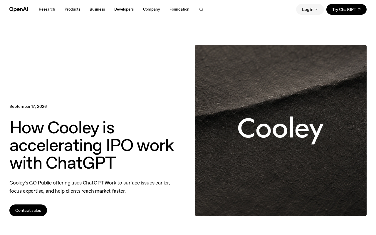 Cooley用ChatGPT重构IPO法律流程:GO Public工具解析