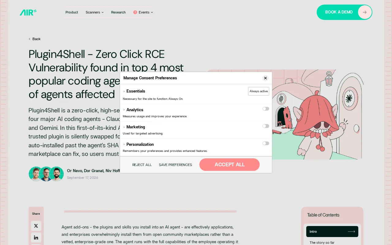 Plugin4Shell: Zero-Click RCE Vulnerability Allegedly Affects Top Four AI Coding Agents
