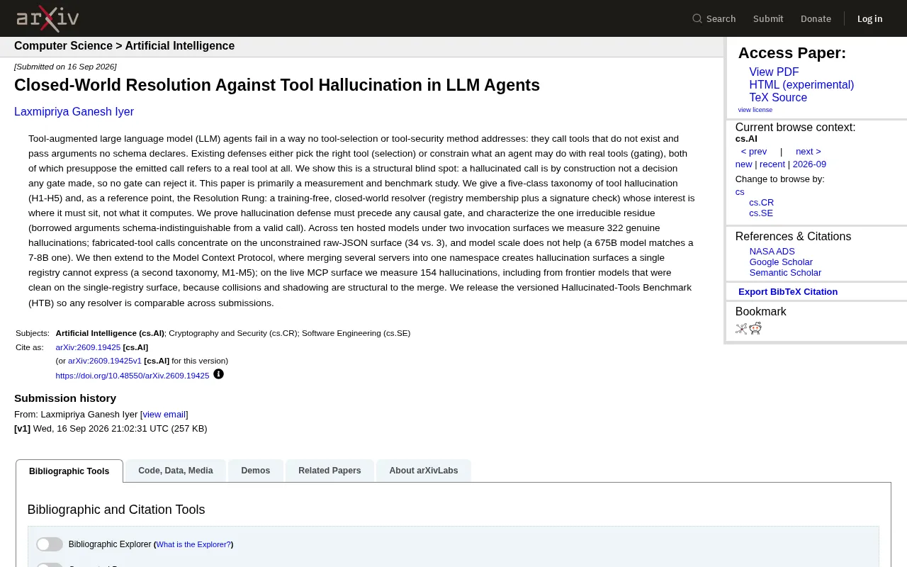 Tool Hallucination: The Structural Blind Spot in LLM Agents and Closed-World Defense