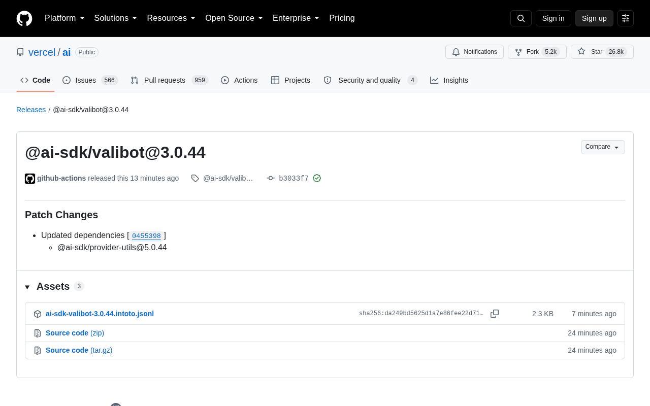 rss source: @ai-sdk/valibot@3.0.44