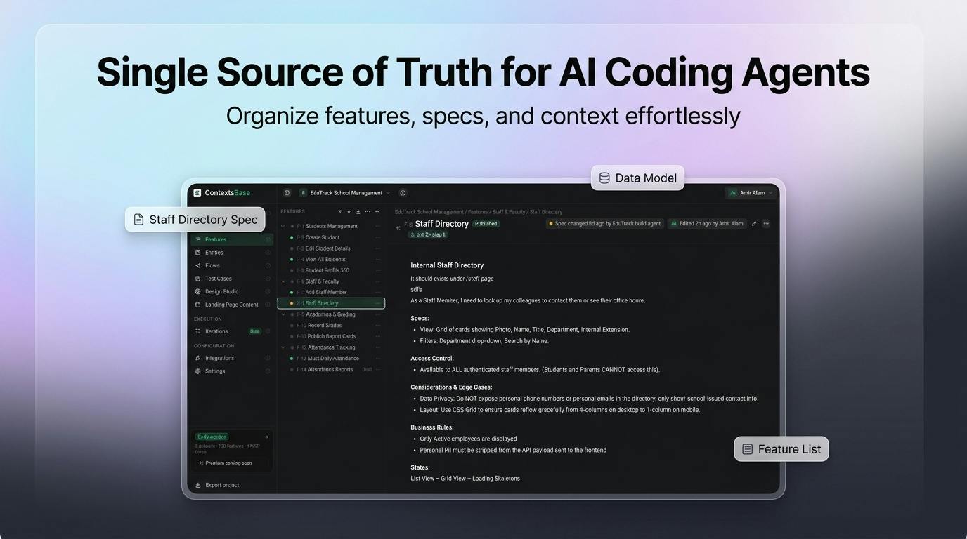 ContextsBase: Context Infrastructure That Gives Coding AI Agents a Memory