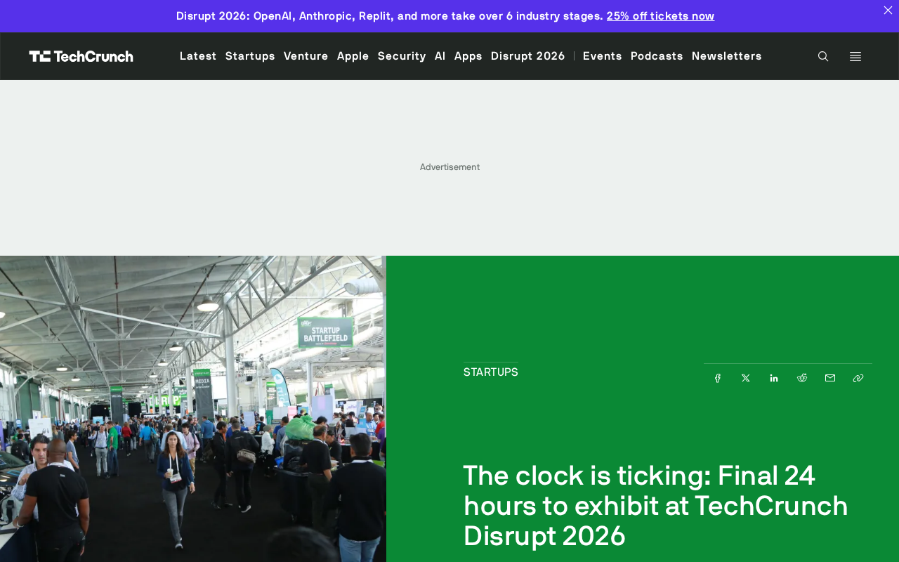 TechCrunch Disrupt 2026展位预订倒计时:最后24小时