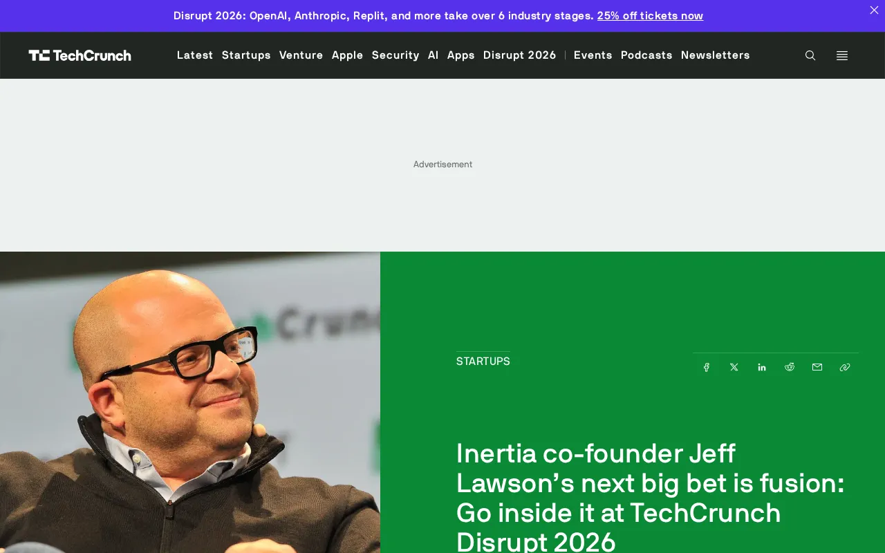 Twilio创始人Jeff Lawson押注核聚变:Inertia登陆TechCrunch Disrupt