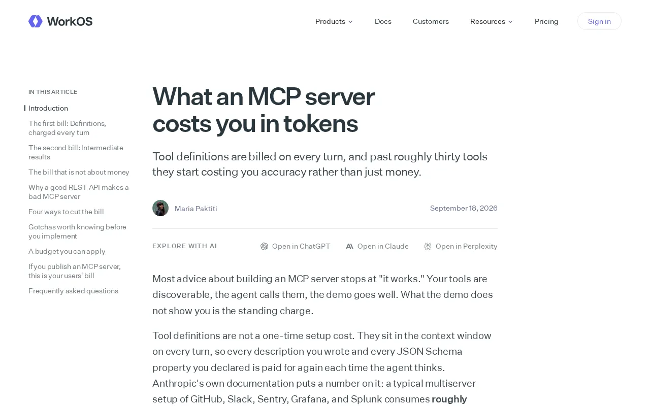 The Hidden Cost of MCP Servers: How Tool Definitions Eat Your Tokens