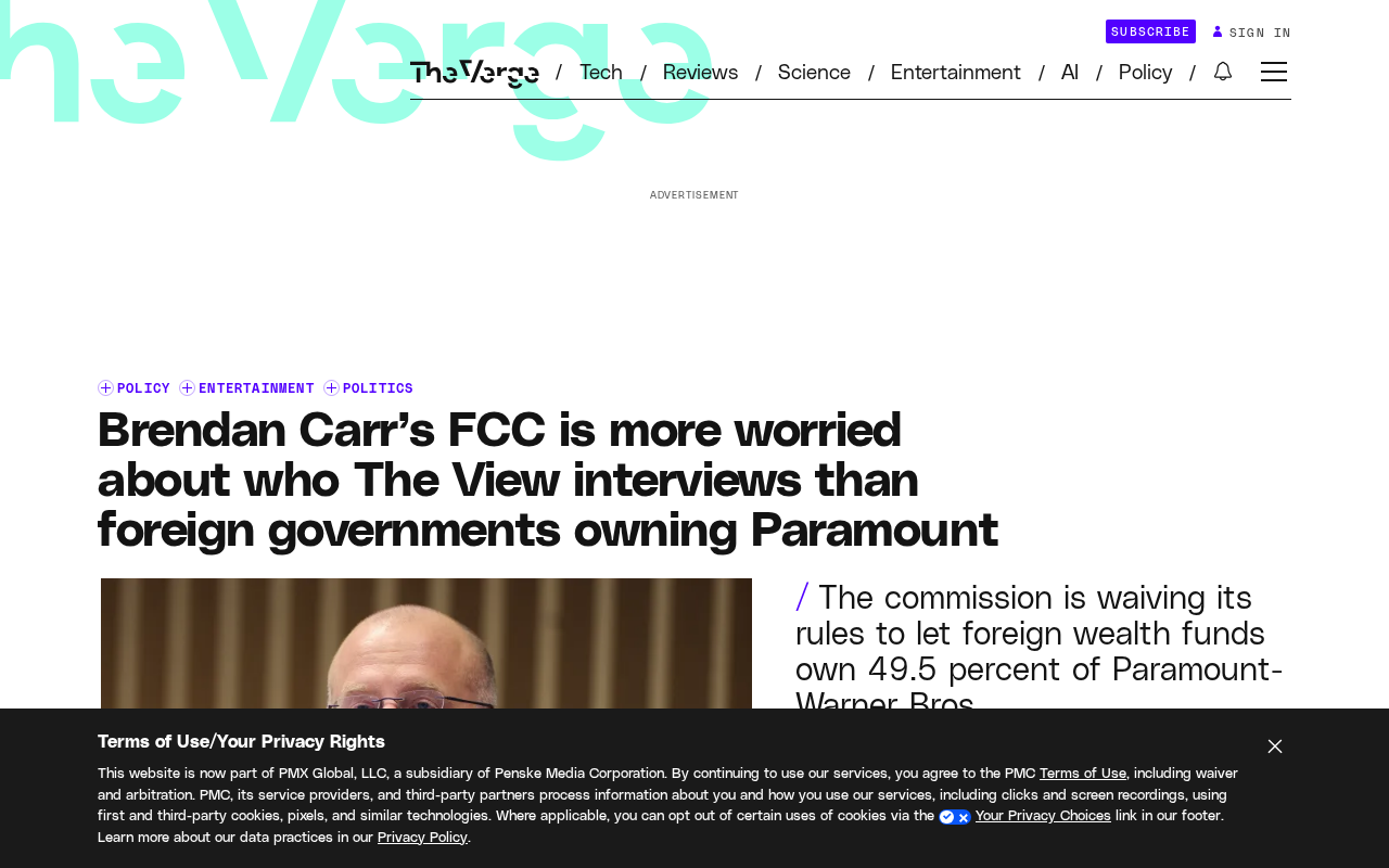 FCC放宽外资持股限制:Paramount并购中的双重标准争议