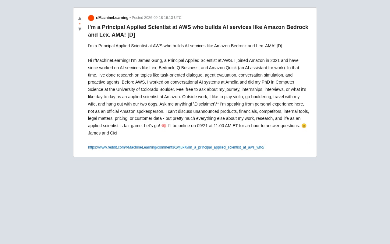 AWS Principal Applied Scientist Reveals: The AI Research Journey Behind Bedrock and Lex