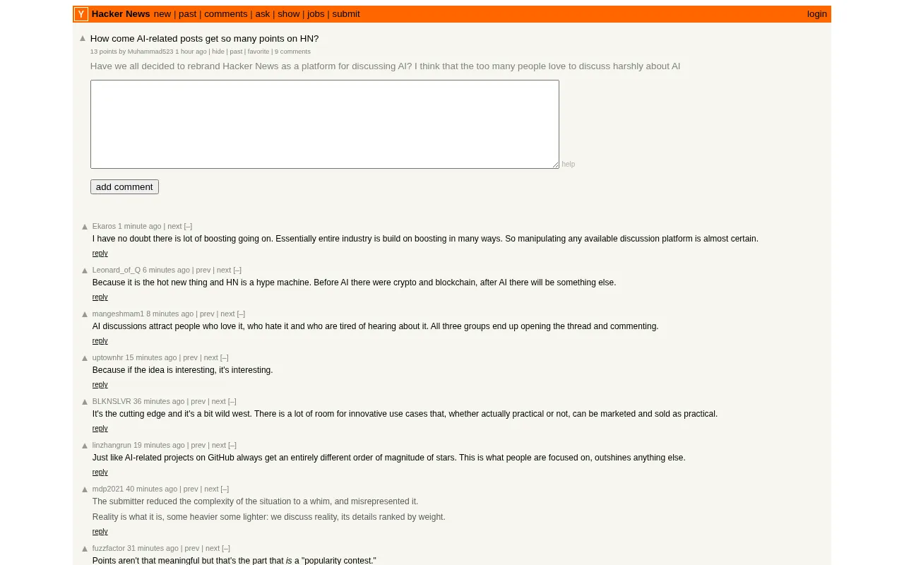 为什么AI相关帖子在Hacker News上总能获得高分?