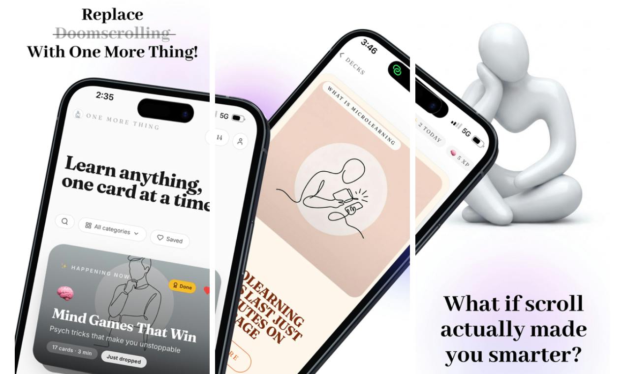 One More Thing: The AI App That Turns Mindless Scrolling Into Bite-Sized Learning