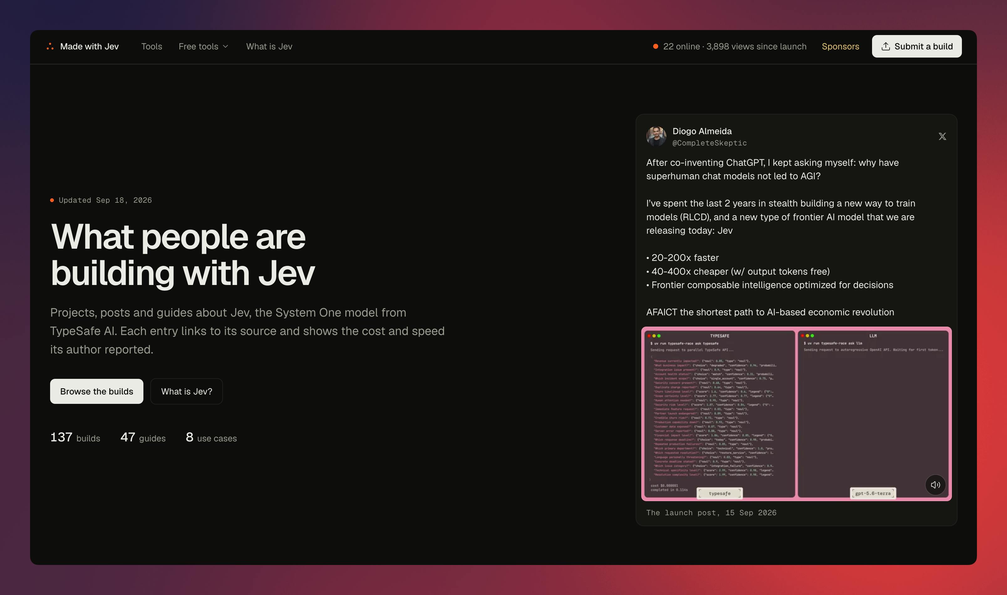 Jev: The AI Model That Makes Decisions, Not Text — Results in Under Half a Second