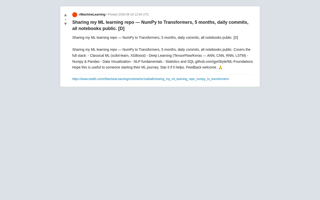 From NumPy to Transformer: A 5-Month Open-Source Machine Learning Self-Study Roadmap