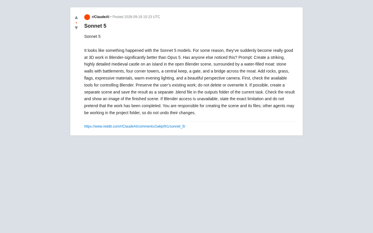 Sonnet 5 Surprisingly Excels at Blender 3D Modeling — Outperforming Opus 5?