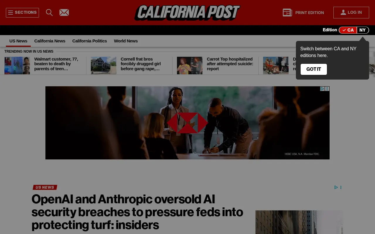 hackernews source: OpenAI and Anthropic oversold AI security breaches