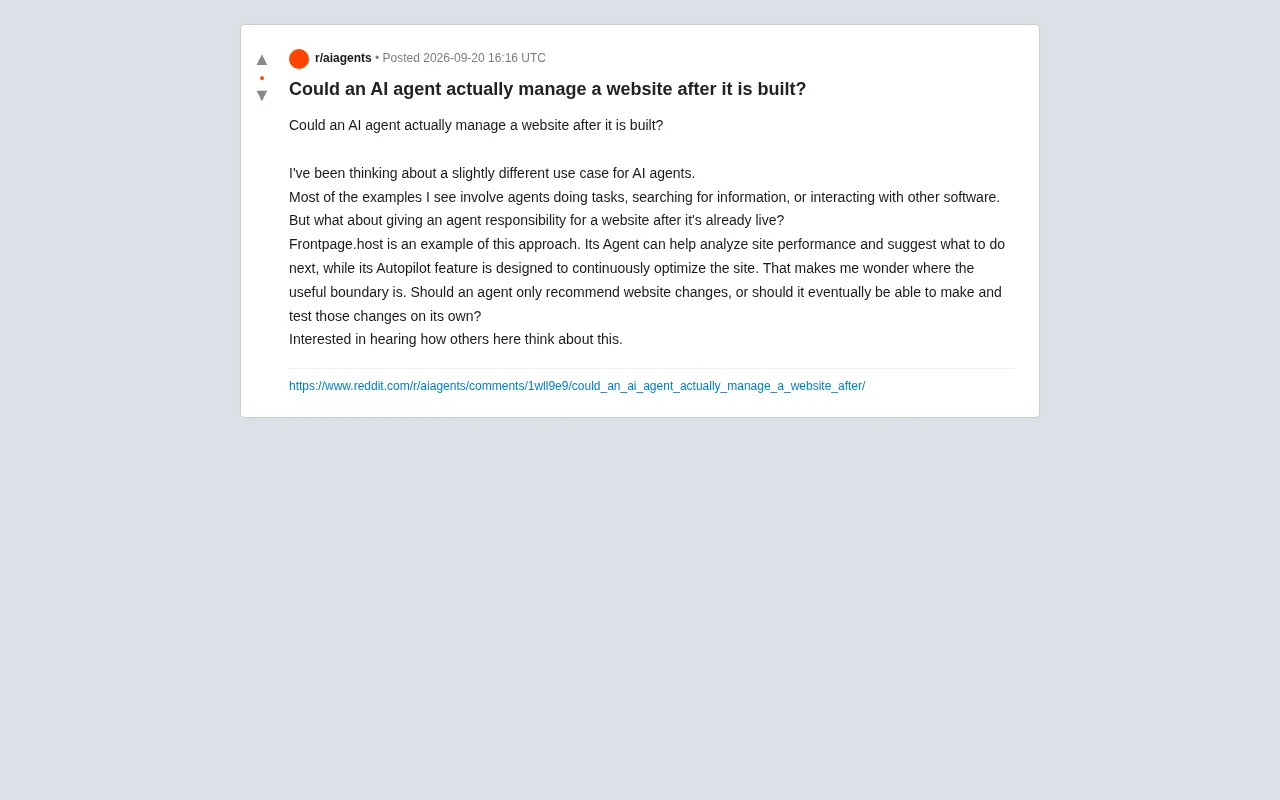 Can AI Agents Take Over Website Operations? Thinking Through the Limits of Autonomous Optimization