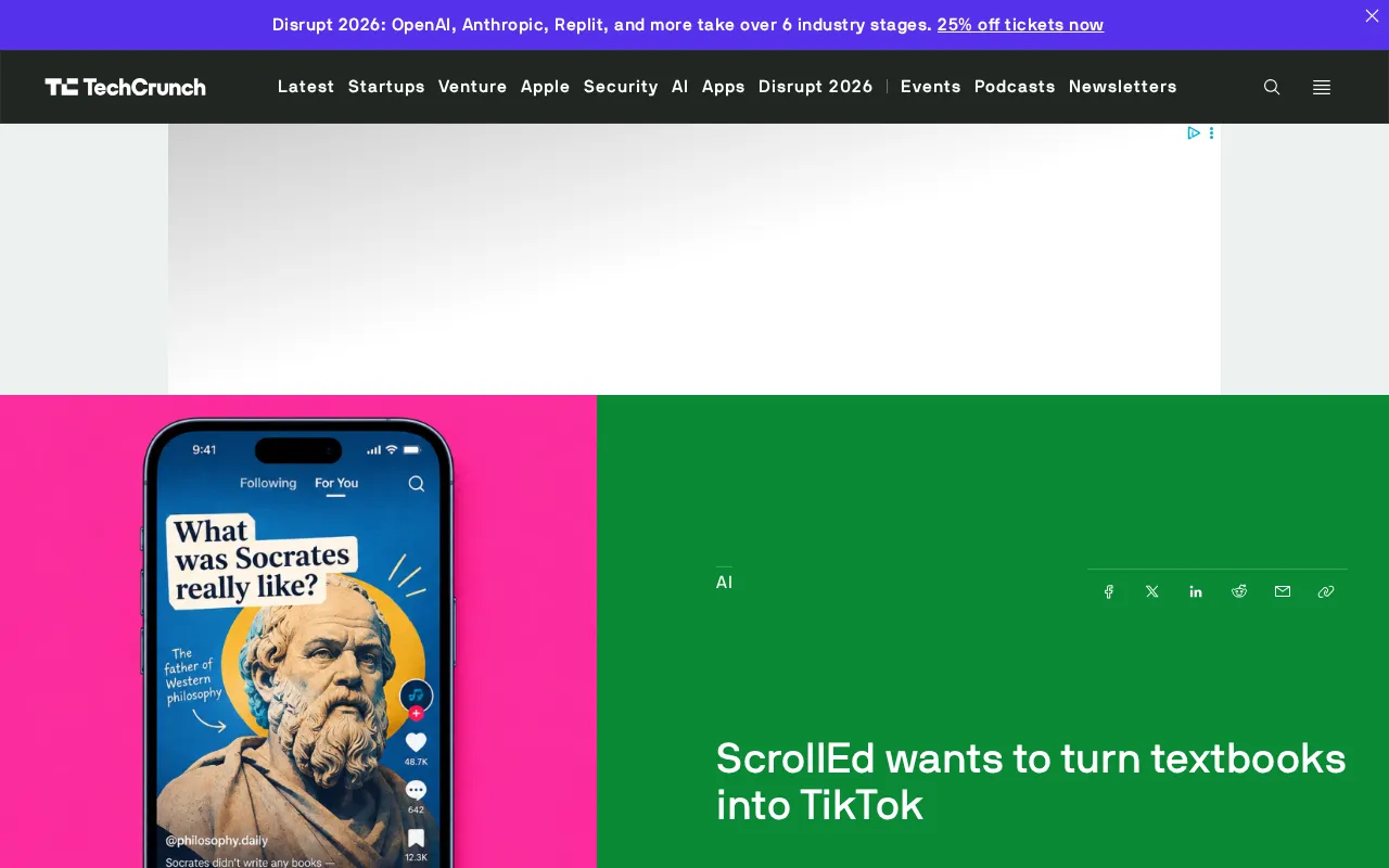 ScrollEd Turns Textbooks into TikTok: The Experiment of Short-Form Educational Content