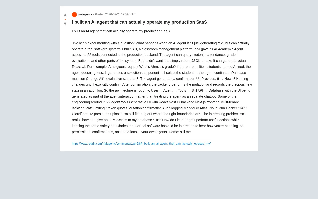 Building a Production-Grade AI Agent for Real SaaS: Sijil's Architecture in Practice