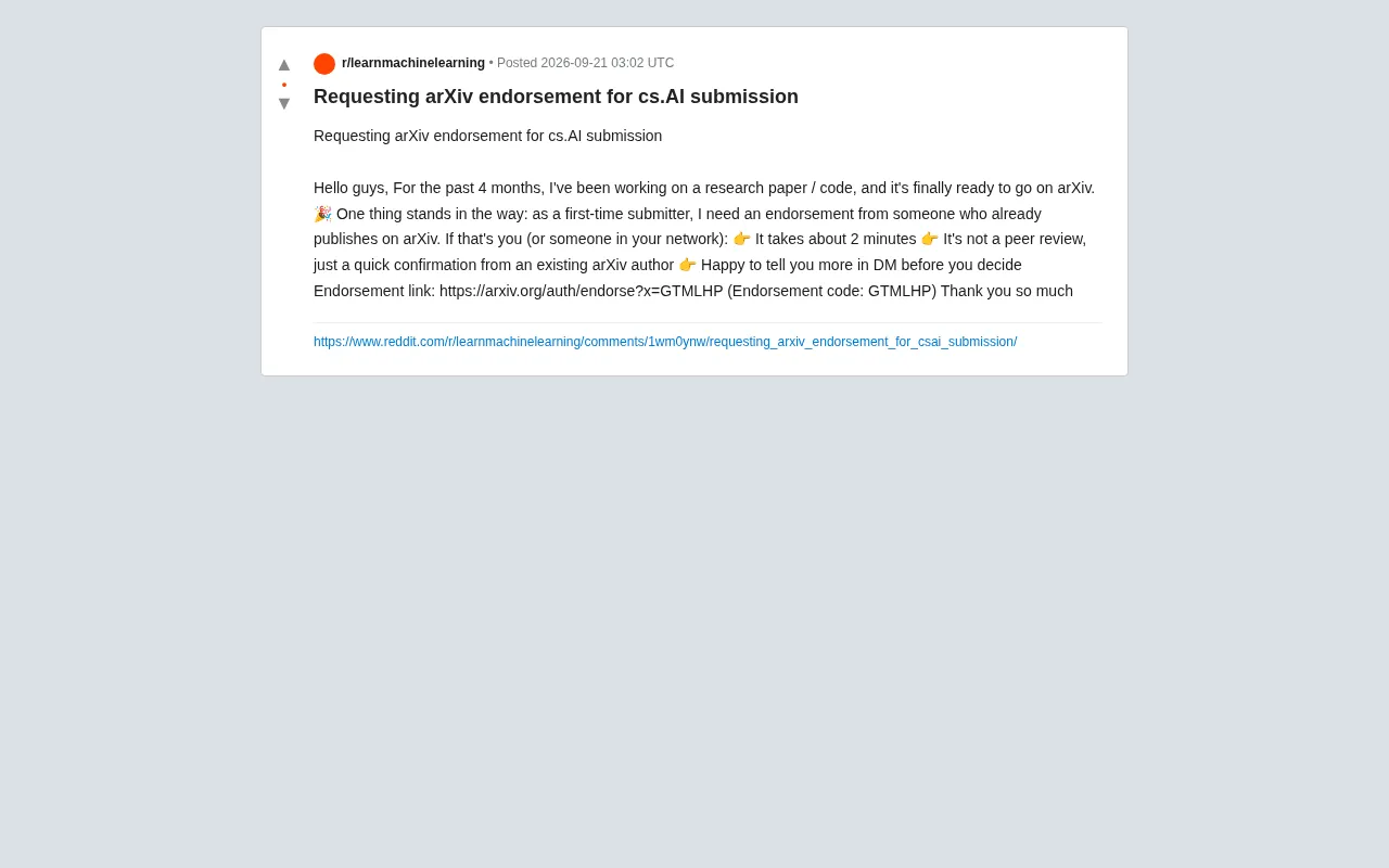 How arXiv's Endorsement System Works: A Guide for First-Time cs.AI Submitters