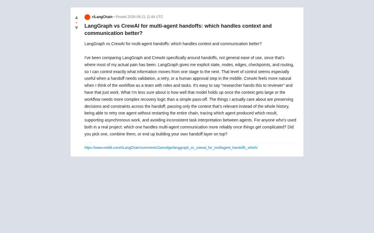 LangGraph vs CrewAI: Which Framework Handles Multi-Agent Handoffs More Reliably?