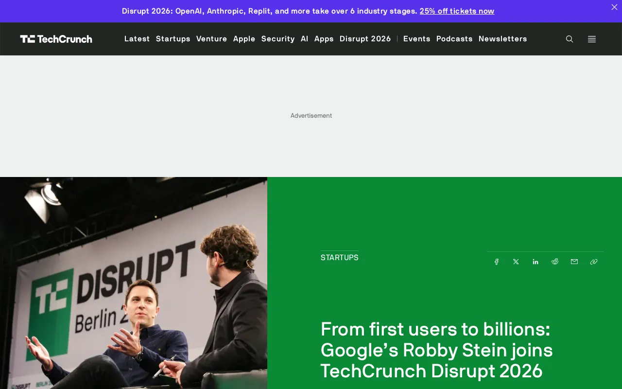 TechCrunch Disrupt 2026 - Robby Stein Session Preview