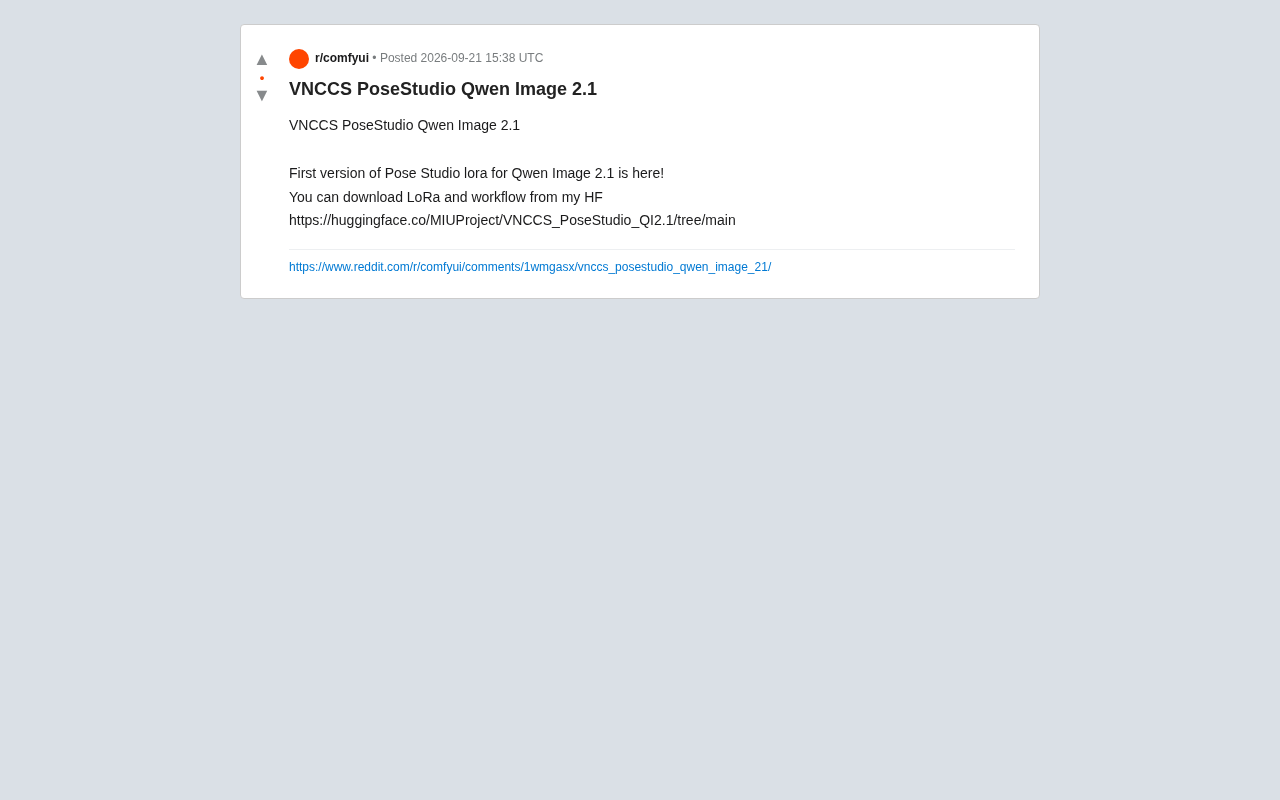 VNCCS PoseStudio: Pose Control LoRA for Qwen Image 2.1 Released