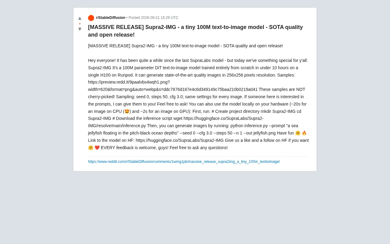 Supra2-IMG: A 100M-Parameter Open-Source Text-to-Image Model Trained in Under 10 Hours on a Single H100