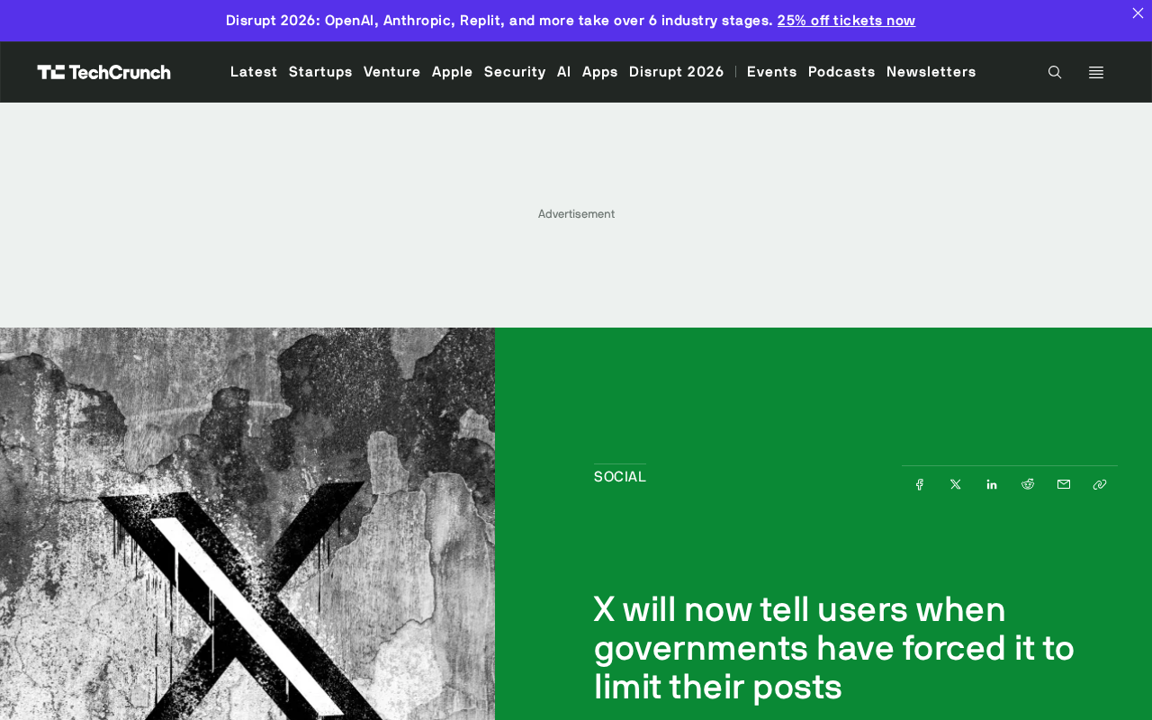 X Launches Government Intervention Transparency Tool: Telling Users Why Their Posts Are Being Suppressed