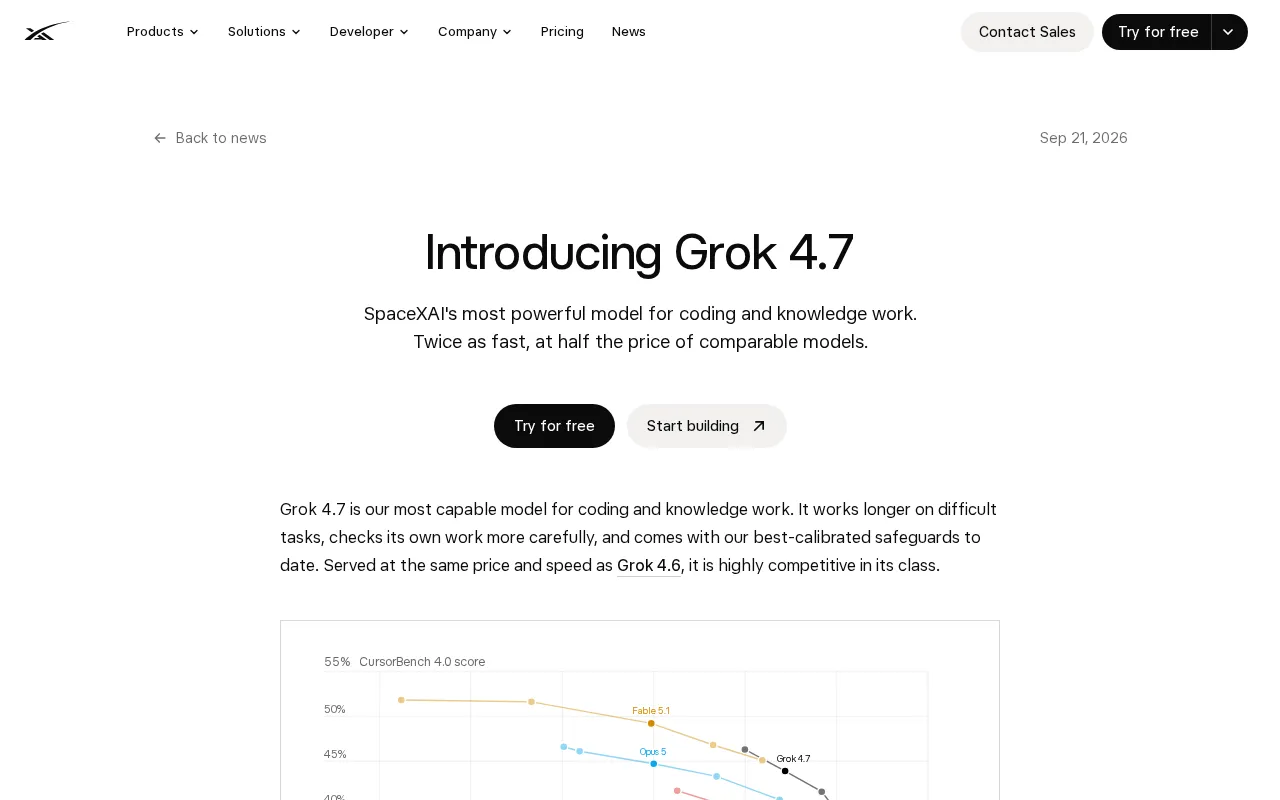 xAI Releases Grok 4.7: Upgrades to Multi-Turn Conversation and Creative Capabilities