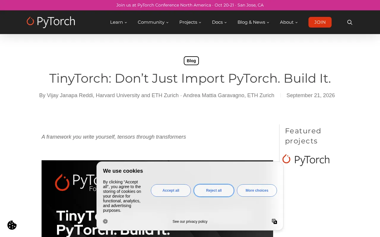 TinyTorch:自己动手实现PyTorch,从张量到Transformer