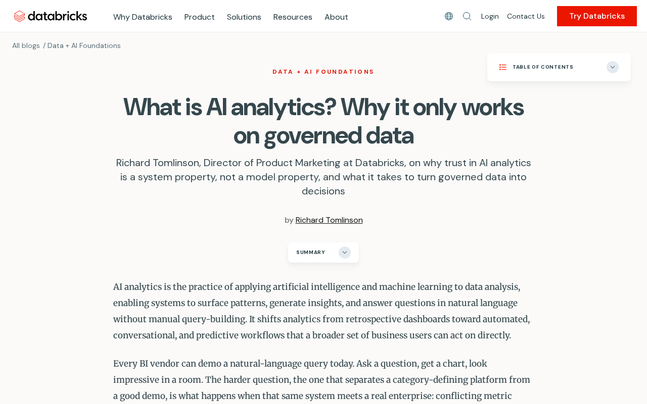 Why AI Analytics Only Works on Governed Data