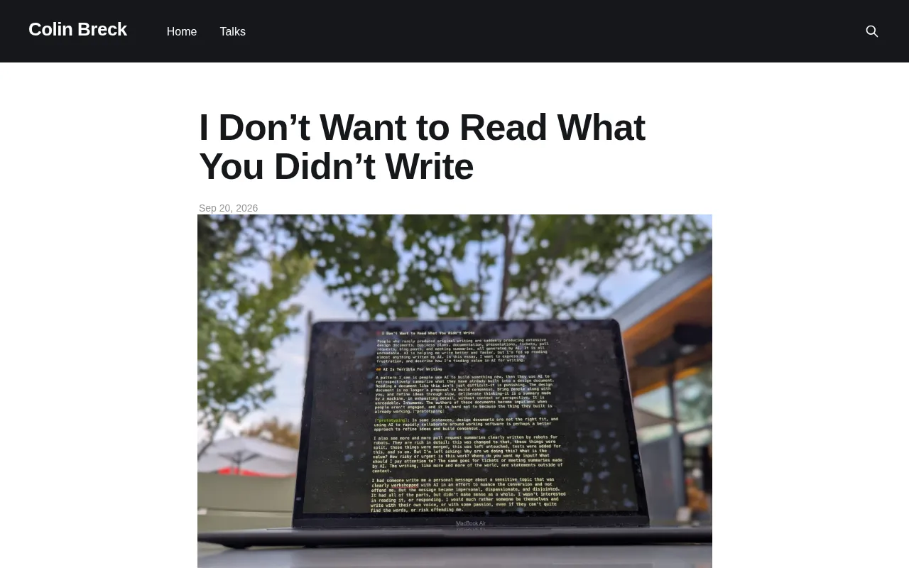 I Don't Want to Read What You Didn't Write: The Trust Crisis of AI-Generated Content