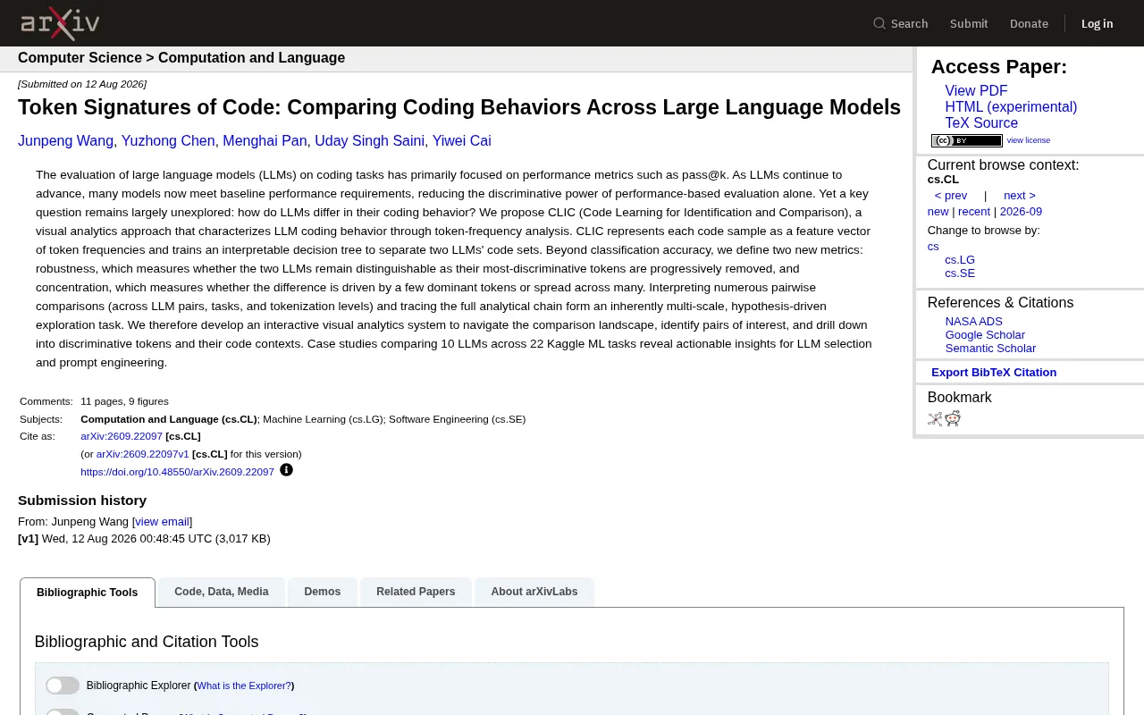 CLIC Framework: Decoding LLM Programming Behavior Differences Through Token Frequency