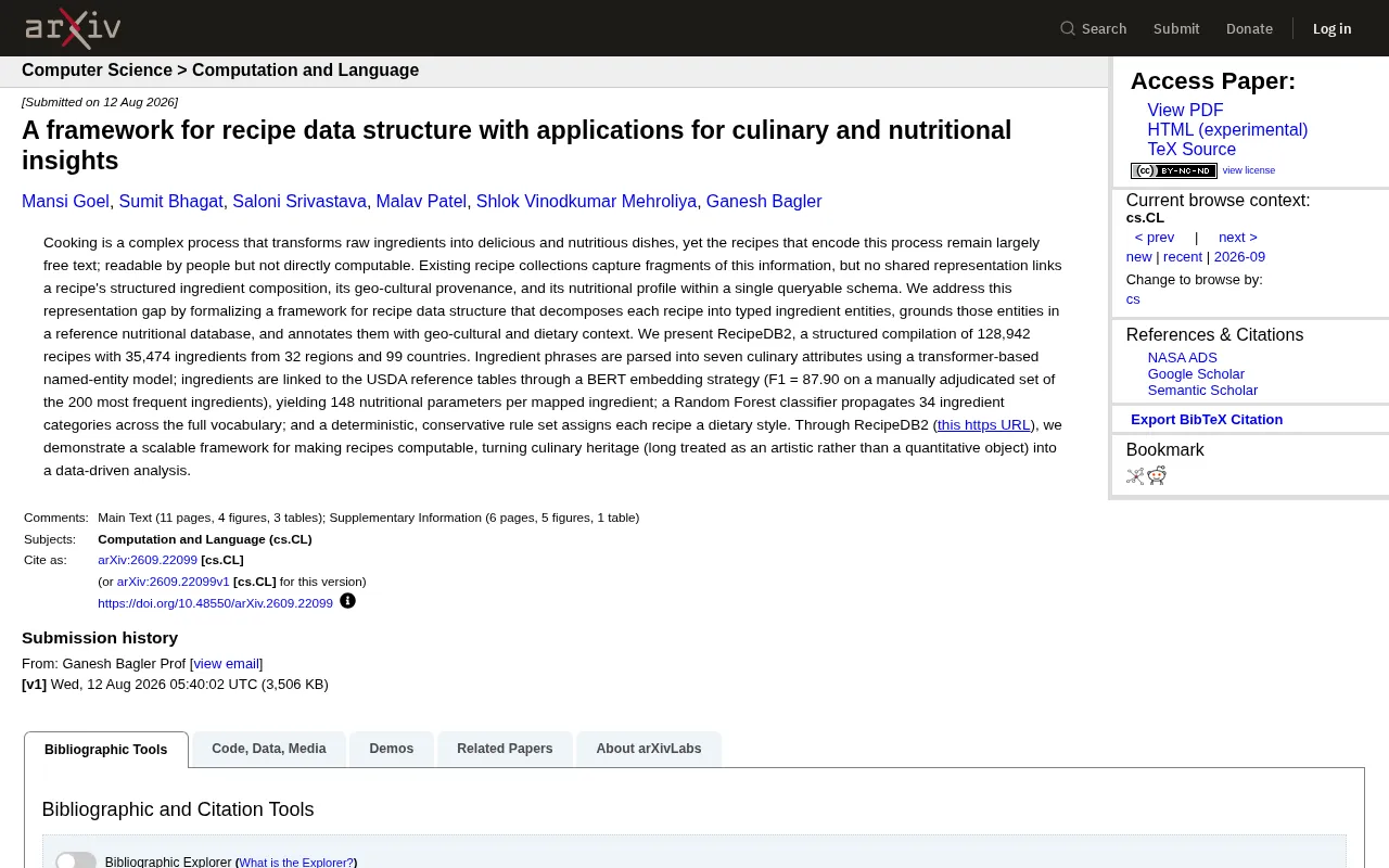 RecipeDB2:让菜谱变得可计算的结构化数据框架