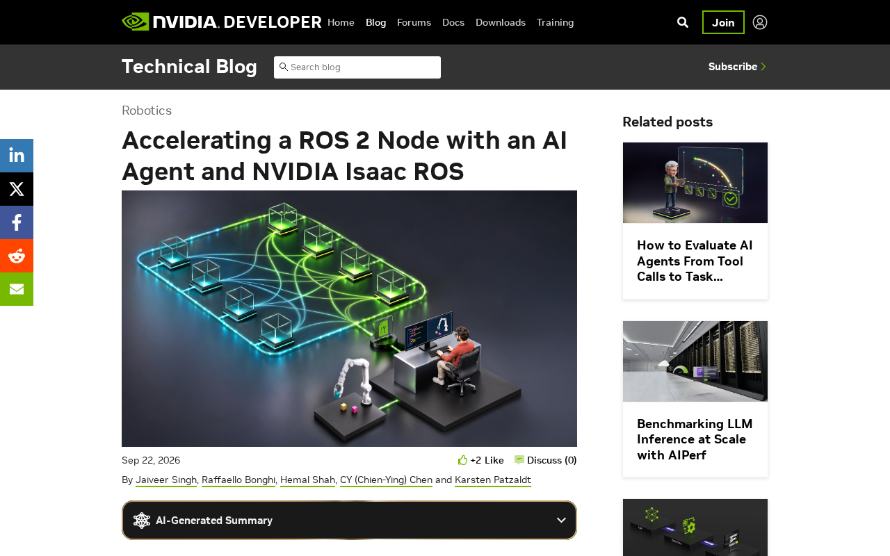 Accelerating ROS 2 Nodes with AI Agents: A Practical Look at NVIDIA Isaac ROS