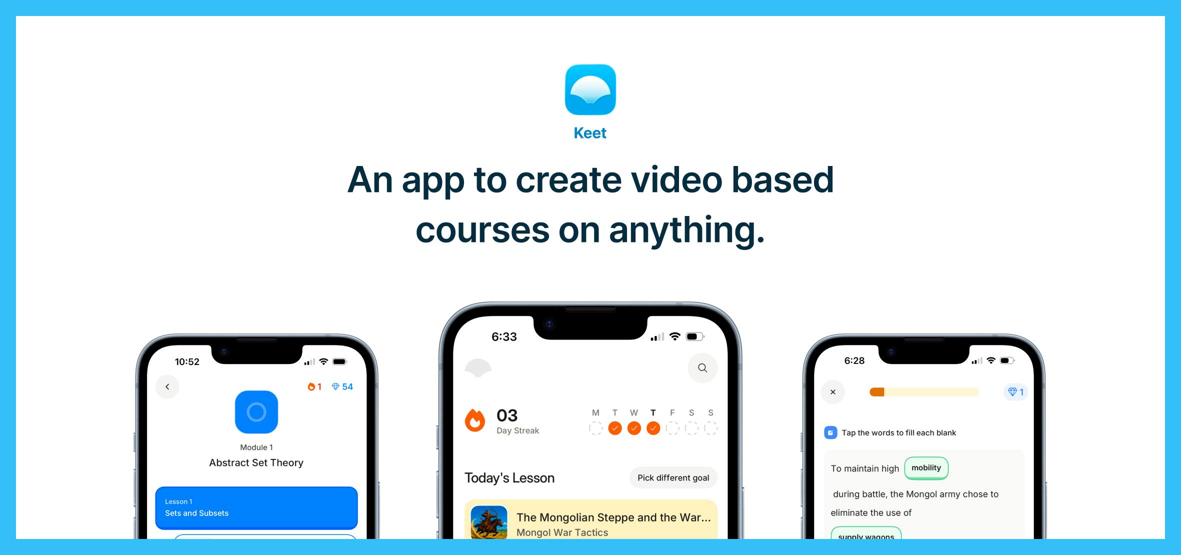Keet: Generate Interactive Video Courses on Any Topic with AI