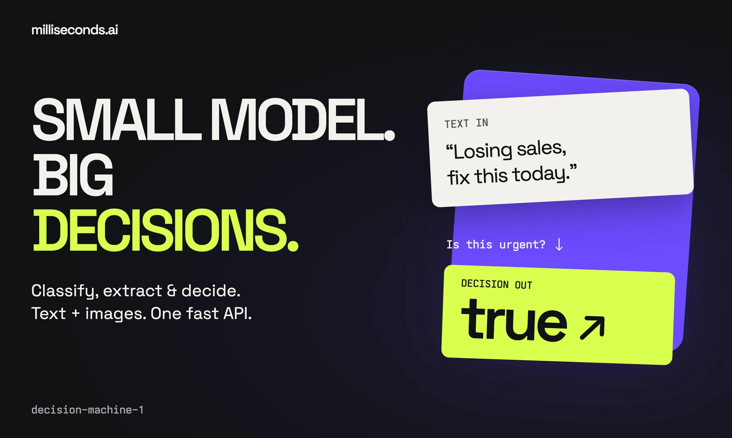 Milliseconds.ai: One API for Real-Time AI Decision-Making Across Text and Images