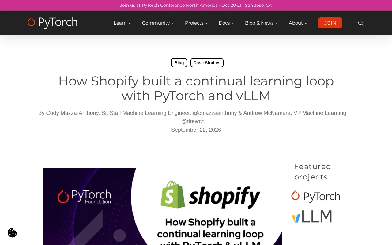 How Shopify Built a Continual Learning Loop with PyTorch and vLLM — Cutting Costs by 96%