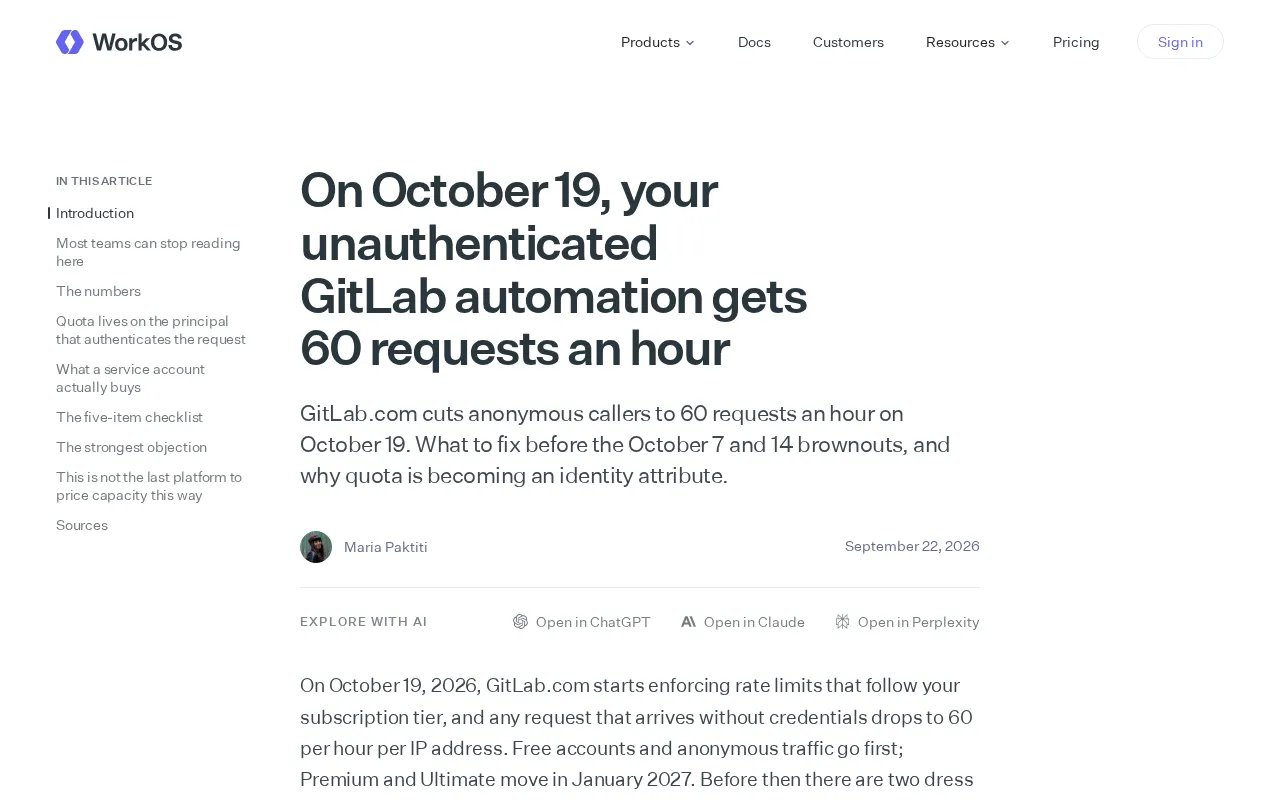 GitLab.com匿名请求限速至每小时60次:自动化脚本该如何应对