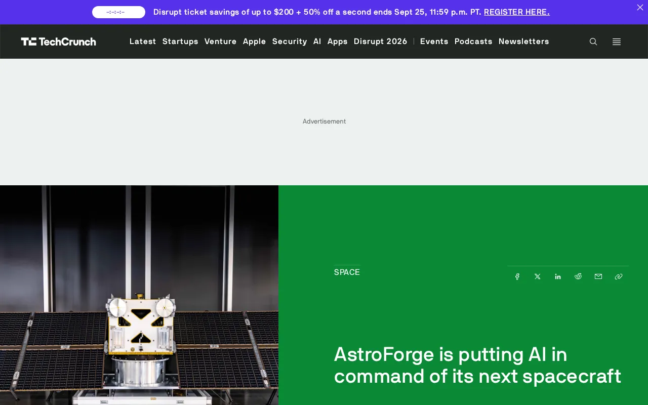AstroForge Hands Spacecraft Control to AI: The Autonomous Ambitions of Autonomy-1