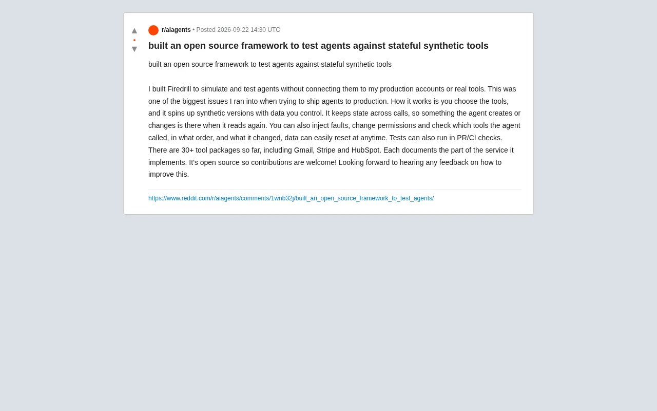 Firedrill Open-Source Framework Overview