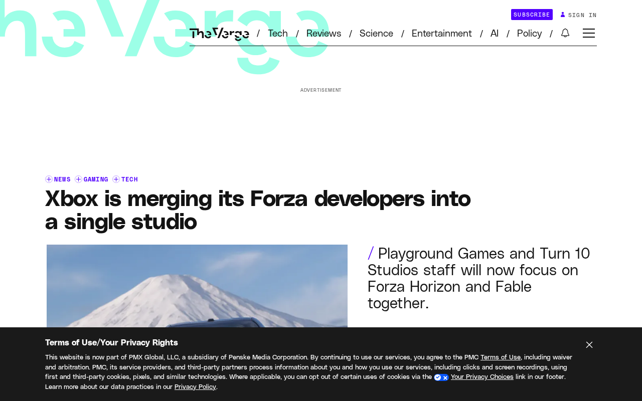 微软合并Forza两大工作室:Xbox重组背后的战略调整