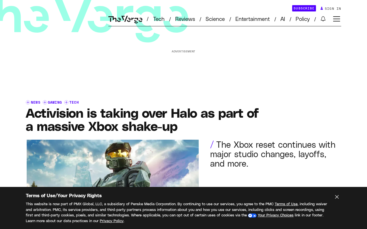微软Xbox大重组:动视接管《光环》,再裁268人