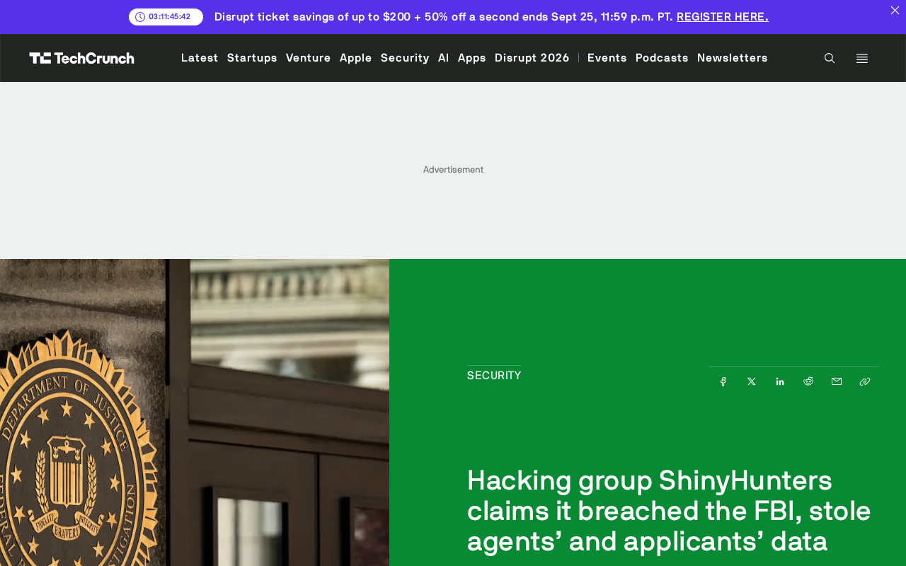 Hacking Group ShinyHunters Claims to Have Breached the FBI, Stealing Agent and Applicant Data