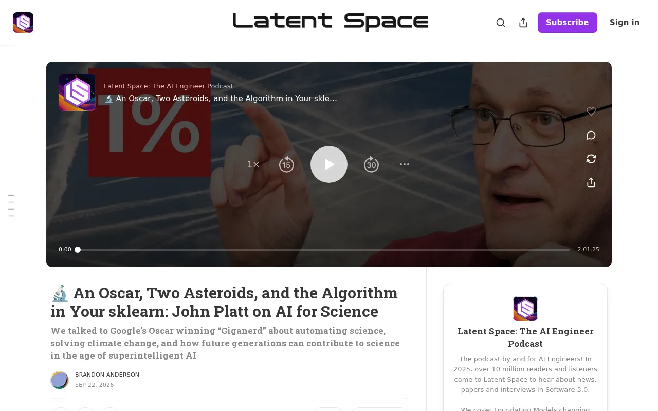 From the Oscars to the SVM Algorithm: John Platt on How AI Is Reshaping Scientific Research