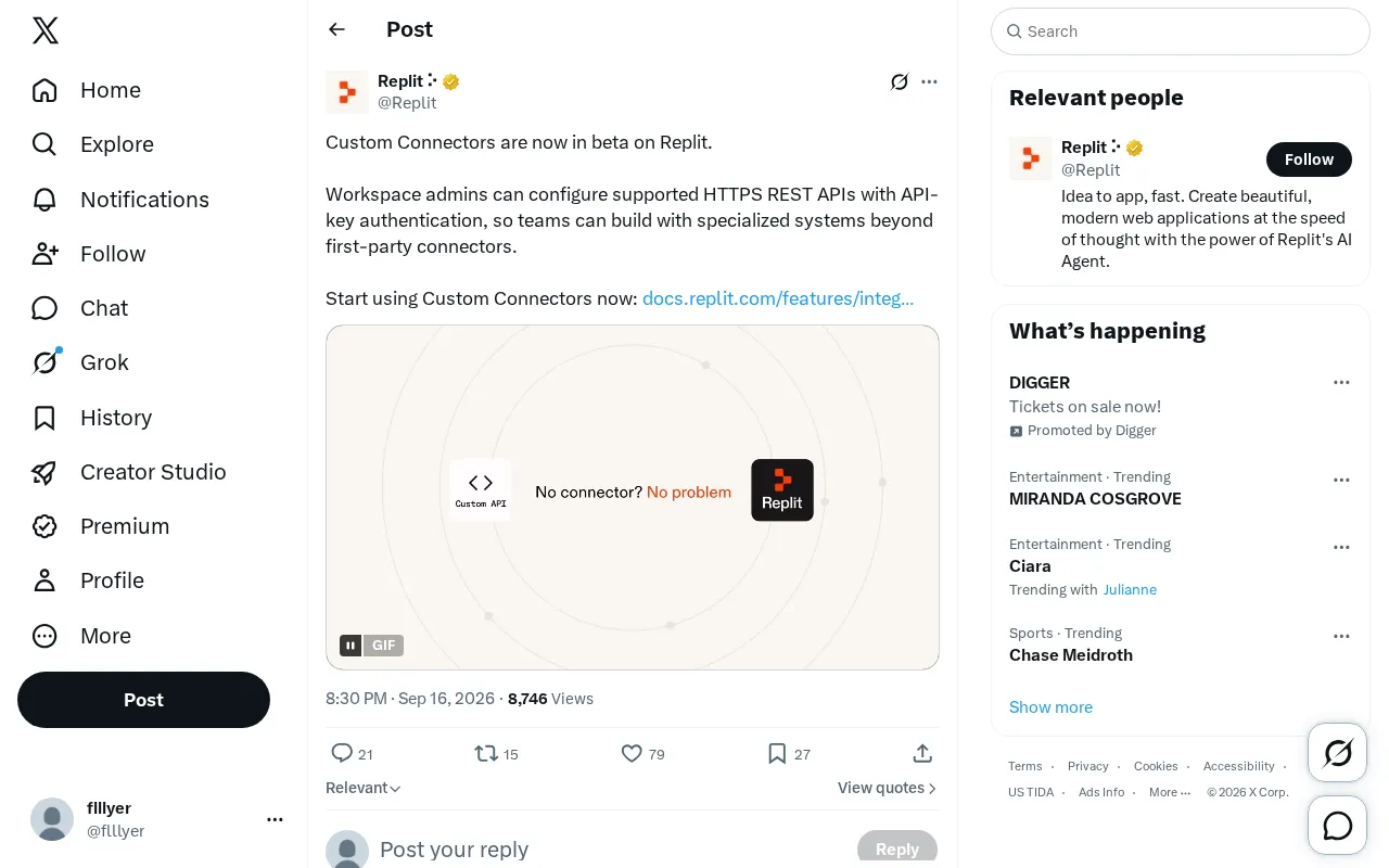 Replit Launches Custom Connectors Beta: Connect Any REST API