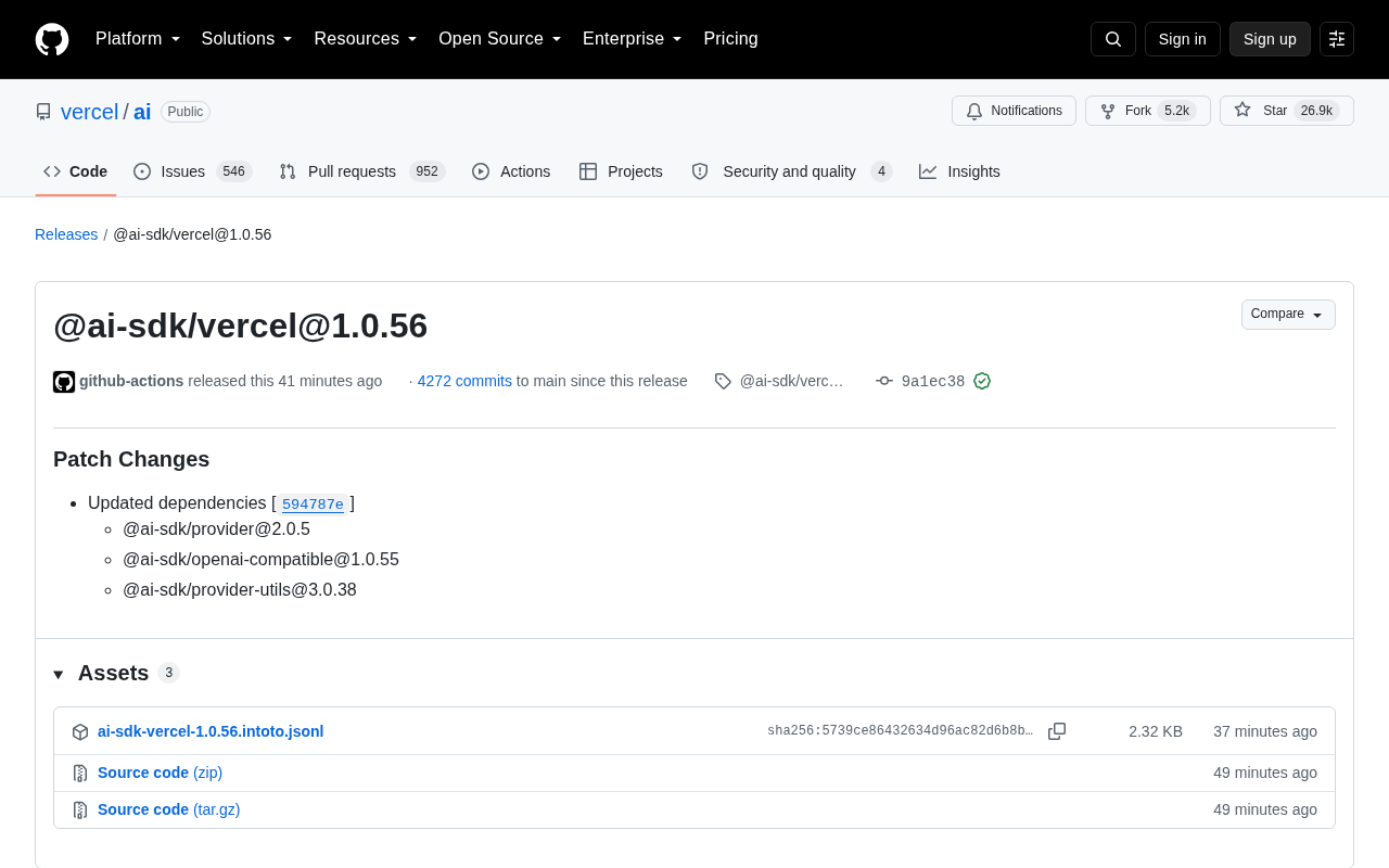 @ai-sdk/vercel 1.0.56 补丁更新解读